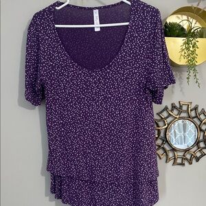 Latched Mama Scoop Neck Purple Polka Dot Women's Nursing Top